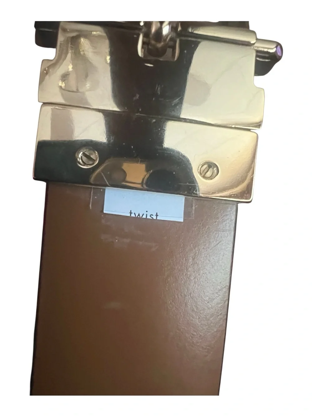 Michael Kors Leather Twist Reversible Belt.
